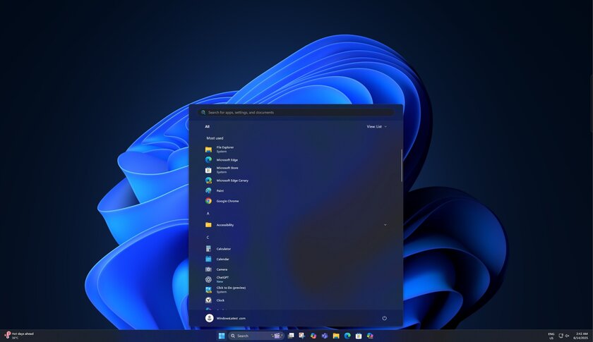 Меню «Пуск» в Windows 11 научилось подстраиваться под разрешение экрана