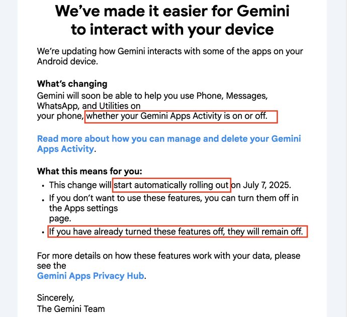Gemini получит доступ к стороннему софту на Android-смартфоне: даже если пользователь это отключил