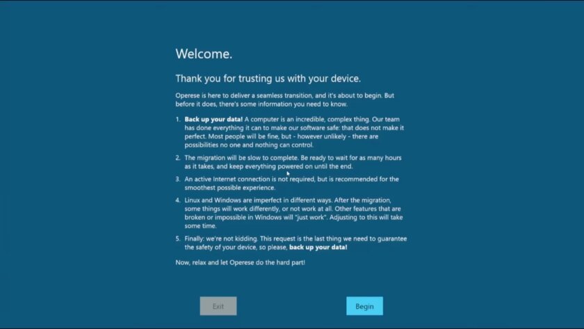Эта утилита поможет перейти на Linux, она перенесёт данные и настройки с Windows 10