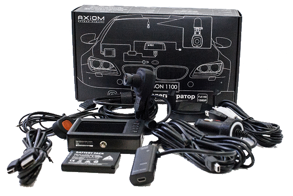 Видеорегистратор с выносной камерой Axiom Car Vision 1100: обзор