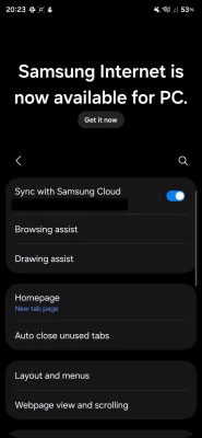 Браузер Samsung Internet может вернуться в ОС Windows