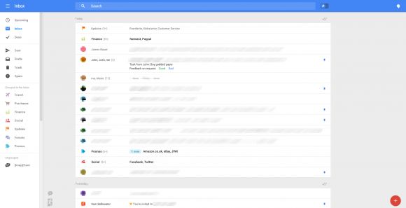 Полный re-design почтового сервиса Gmail на подходе
