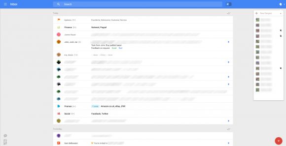 Полный re-design почтового сервиса Gmail на подходе