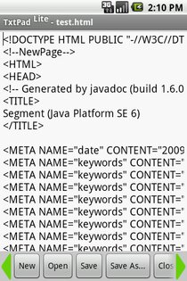 TxtPad Lite 2.1.8. Скриншот 1