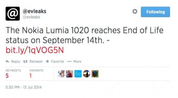 Конец жизни для Lumia 1020?