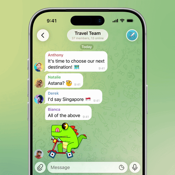 ИИ-редактор текста, живые фото, API для агентов: Telegram получил крупный апдейт
