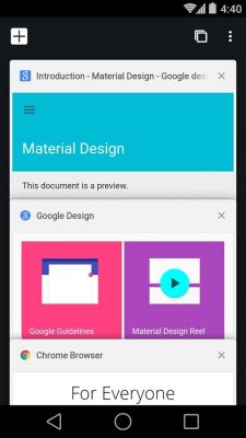 Стабильная версия Google Chrome для Android получила Material Design