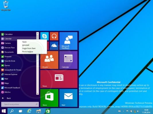 Скриншоты Windows 9 Technical Preview гуляют по просторам всемирной сети