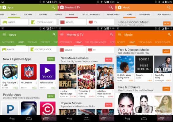 Google Play для Android вскоре будет обновлен до версии 5.0
