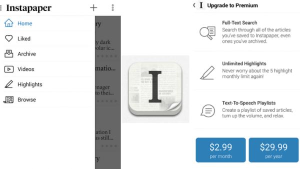 Instapaper становится бесплатным, но с платными функциями