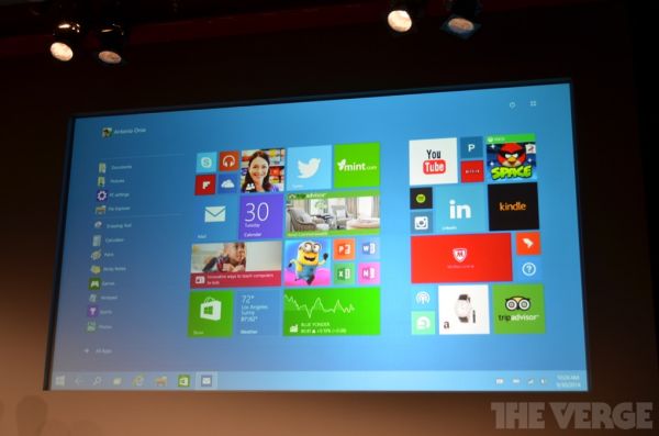 Microsoft показала свою операционную систему нового поколения Windows 10