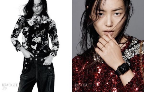 Китайская модель Лиу Вен на обложке журнала Vogue с часами Apple Watch
