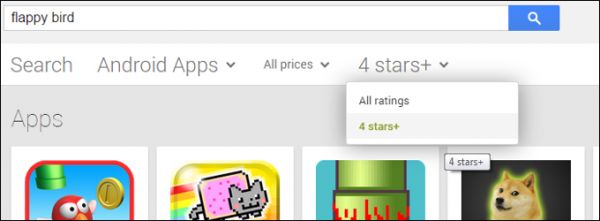 В Google Play теперь можно сортировать приложения по рейтингу