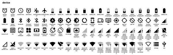 Набор иконок в стиле Material Design от Google