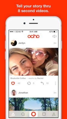 Ocho — новая социальная сеть для iOS для обмена видео-роликами