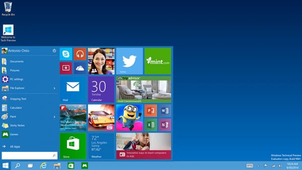 Выпущено крупное обновление Windows 10 Technical Preview для Insider Program