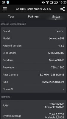 Обзор Lenovo A859