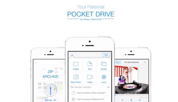 Pocket Drive — приложение для превращения iPhone или iPad в файловое хранилище