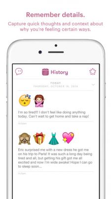 Emojiary — приложение-дневник для ведения записей с помощью смайлов Emoji