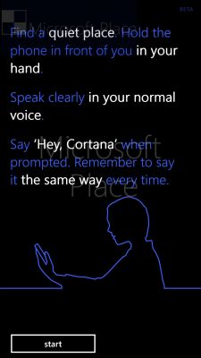 Скриншоты и видеодемонстрация работы голосовой активации Cortana в Lumia Denim