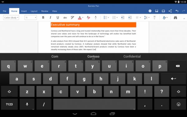 Microsoft Office Preview доступен для Android-планшетов в Google Play