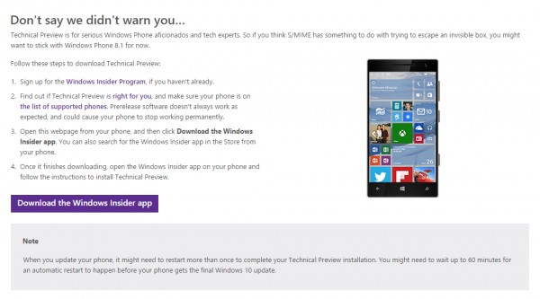 Windows 10 Technical Preview доступна для смартфонов