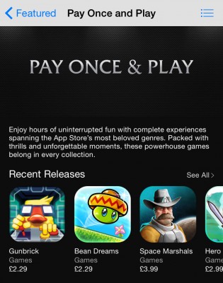 Apple запустила специальный раздел App Store без микроплатежей
