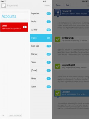 Paperfold — новое видение почтовых клиентов для iPad