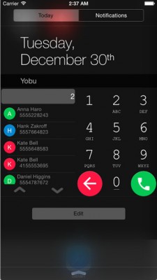 Yobu — приложение для звонков из центра уведомлений iOS