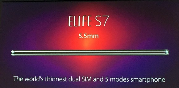 MWC 2015: удивительный Elife S7 от Gionee