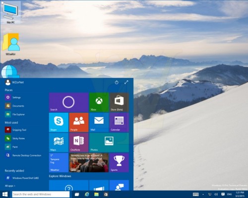 Скриншоты новой сборки Windows 10 Technical Preview с номером 10022
