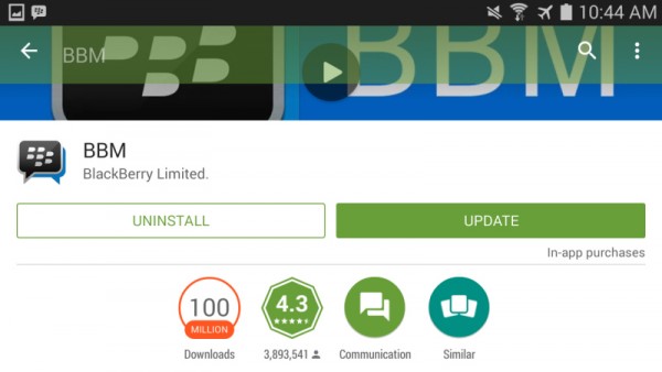 Android-пользователи скачали BBM 100 млн раз