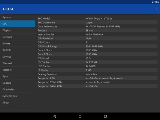 Известное диагностическое приложение AIDA64 вышло на Android