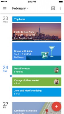 Google выпустила Календарь для iOS с дизайном Material