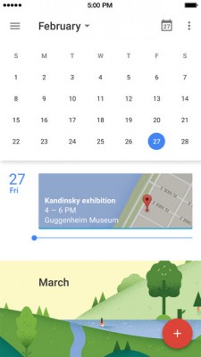 Google выпустила Календарь для iOS с дизайном Material