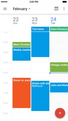 Google выпустила Календарь для iOS с дизайном Material