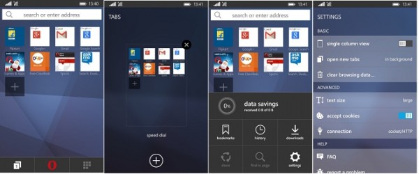 Новая версия Opera Mini для Windows Phone привносит новый интерфейс