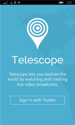 Telescope — неофициальный клиент Periscope для Windows Phone
