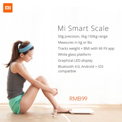 Xiaomi выпустила умные весы Mi Smart Scale для противостояния с Meizu и Haier