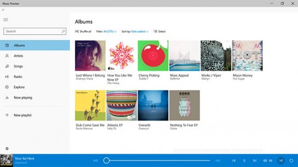Microsoft выпустила превью-версии приложений Music и Video
