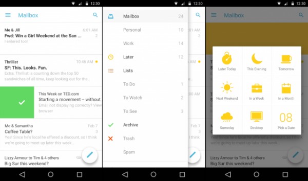 Mailbox для Android получил «материальный» дизайн