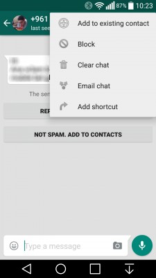 В новой версии WhatsApp для Android можно блокировать спам