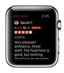 Yelp выпускает приложение для Apple Watch