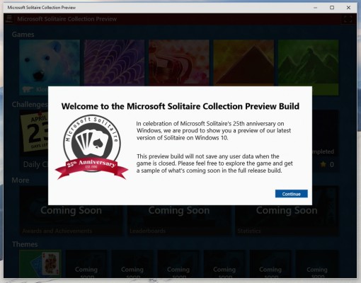 С возвращением: «Солитер» и другие игры внесены в стандартный билд Windows 10