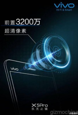 Vivo X5 Pro будет иметь 32 мп фронтальную камеру