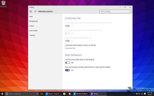 Windows 10 Insider Preview: утечка сборки 10114, скриншоты и видео