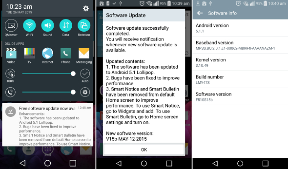 LG начинает обновление G Flex 2 до Android 5.1.1