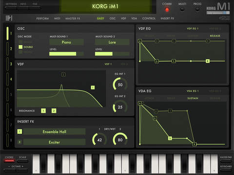 Korg перенесла легендарный синтезатор M1 на планшет iPad