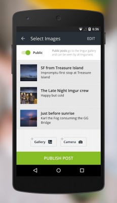 Imgur для Android стал нативным и получил свежий интерфейс