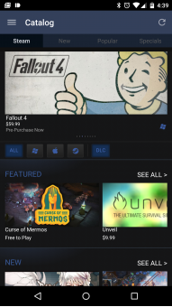 Приложение Steam для Android получило новый интерфейс